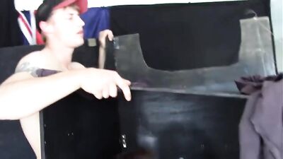 AAB Glory Hole with Straight Aussie Jonny - teased and edged