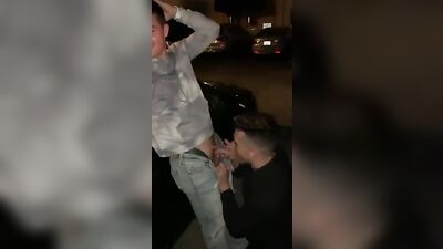 Young Voyeur Boy Sucks Off a Huge Dick in Public