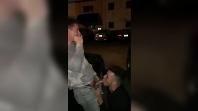 Young Voyeur Boy Sucks Off a Huge Dick in Public