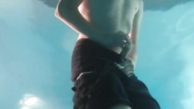 Gigantic Dicks: Pool Side Handjob by a Hunky Swimmer