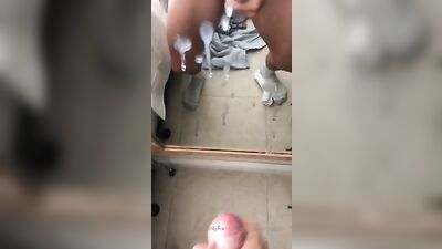 Manhandling His 10 Inch Cock, Kaleb Strikes the Right Spot and Makes it Rain in This Raw and Real Solo Wank Session