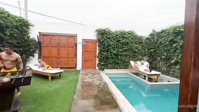 Garden of Eden: Bareback Blowjobs and Anal with Latino Twinky Threesome