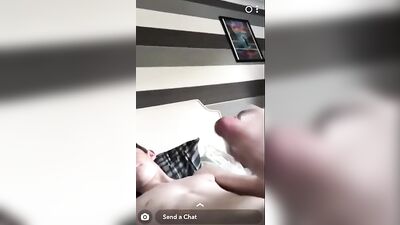 Handsome Amateur Takes a Snapchat Cumshot on Webcam