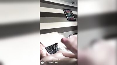 Handsome Amateur Takes a Snapchat Cumshot on Webcam