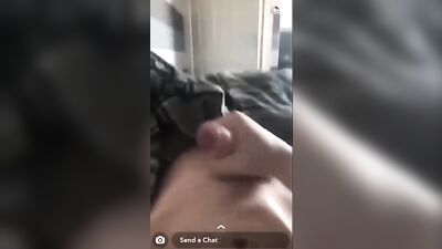 Handsome Amateur Takes a Snapchat Cumshot on Webcam