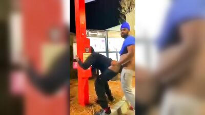 Big Black Action: Public Exhibition of a BBC with a Voyeur in the Mix