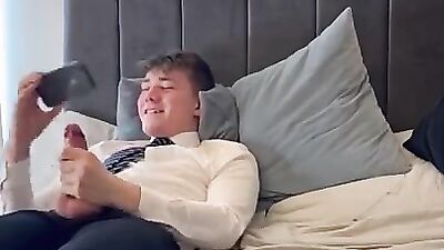 First Time Frat Guy Handjob & Cum Shot - Classmates