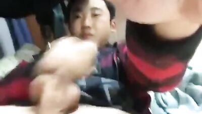 Young Japanese Baseballer Cums with Pure Joy