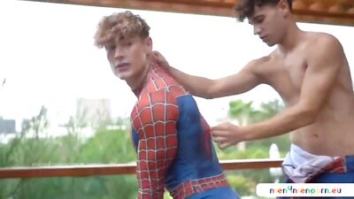 3 Young Heroes Enjoy Raw Sex, Twink Action and Cum-Spurting Muscles