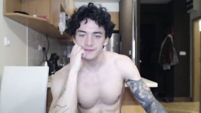 Sams big cock solo web-cam show! Stunning hunk stroking himself live on cam!