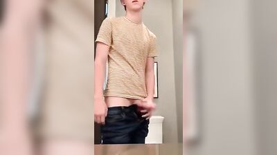 Blonde Rookie Shares His First Experience with Manhandling on Camera!