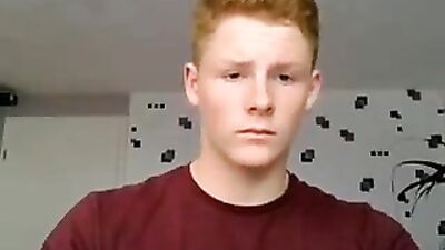 Handsome Ginger Amateur Model Jerks Off in Front of the Camera