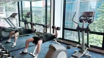 Gym Buddies: Flexing and Sucking with Muscular Asian Men
