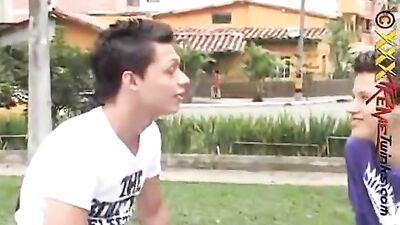 Twin Latino Lovers Heat Up the Bedroom with Steamy Action and Cumshots