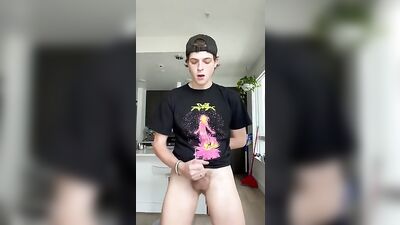 A Young Handsome Model Wanks to Cumming in the Biggest Cock Hes Ever Seen