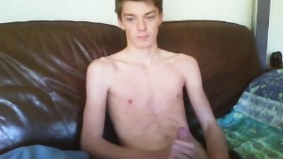 Shy and Sensitive, Blonde Boy Pleasures Himself in Private