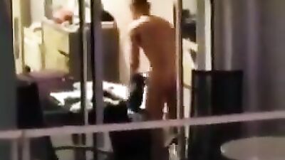 Spy cam hidd*en cam captures straight guys big dick while he takes a le*ak in his backyard