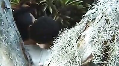 Latino Bear Daddies Take Turns Sucking and Fucking on Their Twink Sons in a Garden Adventure