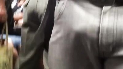 Straight Bulge in Public: Voyeurs Delight