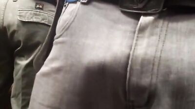 Straight Bulge in Public: Voyeurs Delight