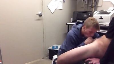 Tongue-Twisting Tales from the Office: A Young Guy Gives an Excellent Blowjob to a Curious Twink