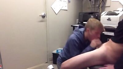 Tongue-Twisting Tales from the Office: A Young Guy Gives an Excellent Blowjob to a Curious Twink