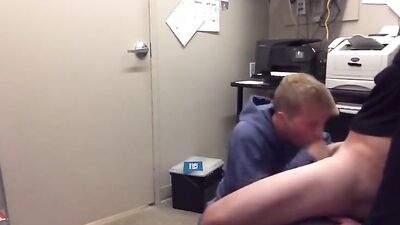 Tongue-Twisting Tales from the Office: A Young Guy Gives an Excellent Blowjob to a Curious Twink