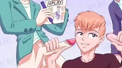 Gay cartoon twink sex adventures: wild group scenes with big cocks and explosive action, all bareback!