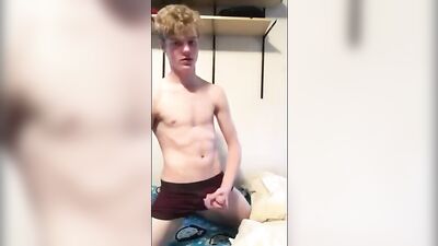 British Hottie Twink Solo with Gigantic Amateur Cock in Sexy Skin Show!