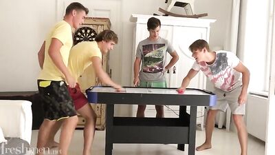 Trailer: Frisky Foosballers - Big Cocks and Bareback Fun (#BBC #Bareback #BigCocks #FunMovies)