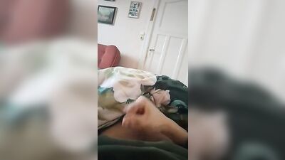 A Teen Makes a Mess While Pleasuring Himself on His Bed