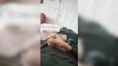 A Teen Makes a Mess While Pleasuring Himself on His Bed