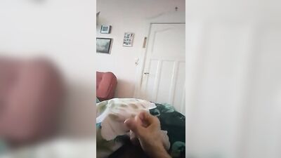 A Teen Makes a Mess While Pleasuring Himself on His Bed
