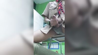 MILITARY ASIAN TEEN BEATS HIS DICK