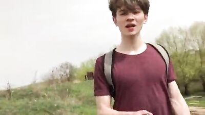 Handsome Amateurs Jerk Off in the Woodlands while Enjoying Cum Shots and Big Cocks