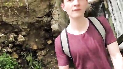 Handsome Amateurs Jerk Off in the Woodlands while Enjoying Cum Shots and Big Cocks