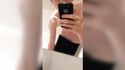 Young Man Masturbates and Cums in Front of the Camera