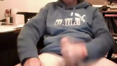 A Bear Daddy Takes A Solo Handjob Cumshot On His Older Teenage Boy