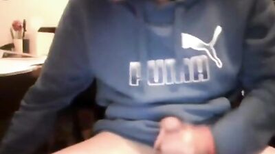 A Bear Daddy Takes A Solo Handjob Cumshot On His Older Teenage Boy