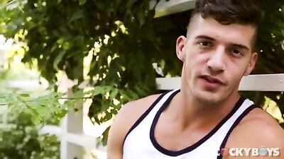 Stuffing the Sexy Blonde with Big Dick Twink Cum Shots and Blow Job Action