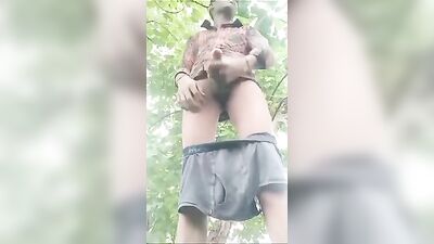 Indian hunk gets down and dirty in the jungle