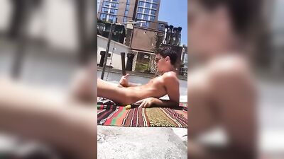 [GBT Public Risks] Rooftop Jerk-Off: Daring Masturbation on the Edge