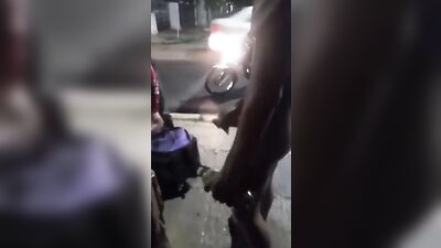 Gay Man Enjoys A Risky Meal In The Nude, Collecting His Food In An Amateur Public Display Of His Latin Big Cock