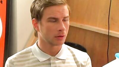 Gay Twink Blowjobs and Action Cum Shots in the Office!