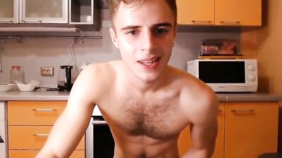 Bareback Hairy Boy Cums After Sensational Handjob