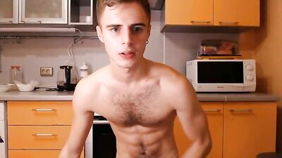 Bareback Hairy Boy Cums After Sensational Handjob