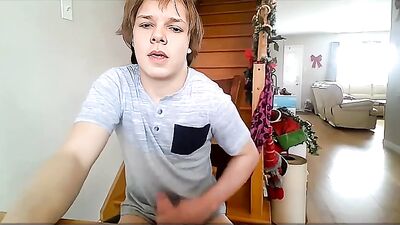 GBT Blond Webcammer pleasing his Daddies - AI Enhanced