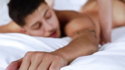 Gay - Fresh-Faced Twink Bed Buddies Enjoy Raucous Bareback Sexcapades with Monster Dongs, Cum-Swallowing Antics and Hand-Jive Action!