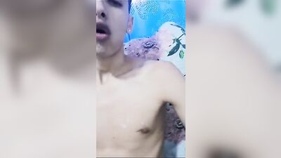 Thrusting Hunk In A Leather Jacket Shoots Cum All Over His Chest And Face