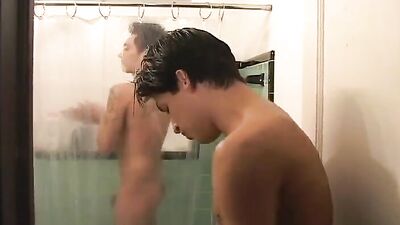 Bareback Twink Action in the Shower